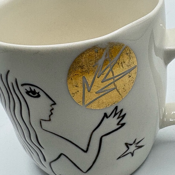 Starbucks 2013 Anniversary Mug Bone China Etched Siren Mermaid White Gold READ - Picture 12 of 15